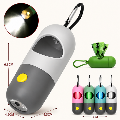 Led Light Pet Waste Bag Dispenser For Dogs Cats Dog Poop Scooper Bags Waste Bags Holder Dispensers Pet Clean Accessories